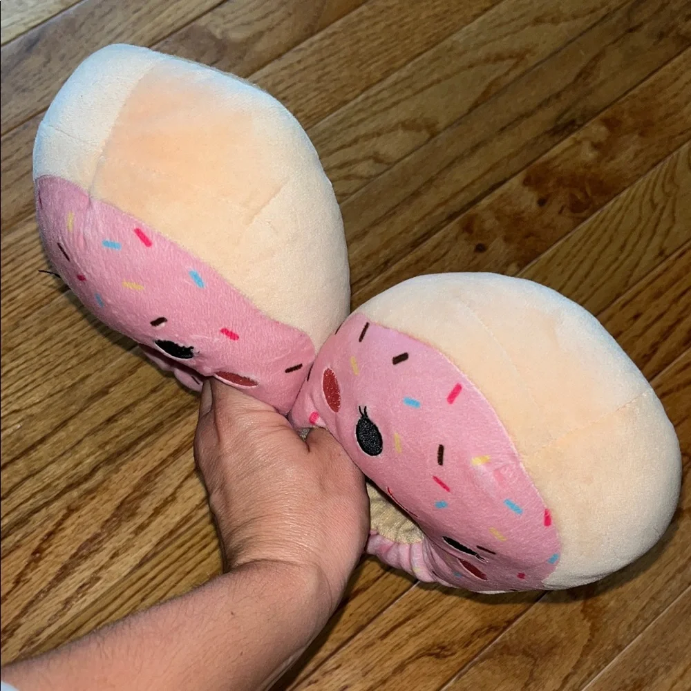 Squishmallows Pink Donut Kids Slippers